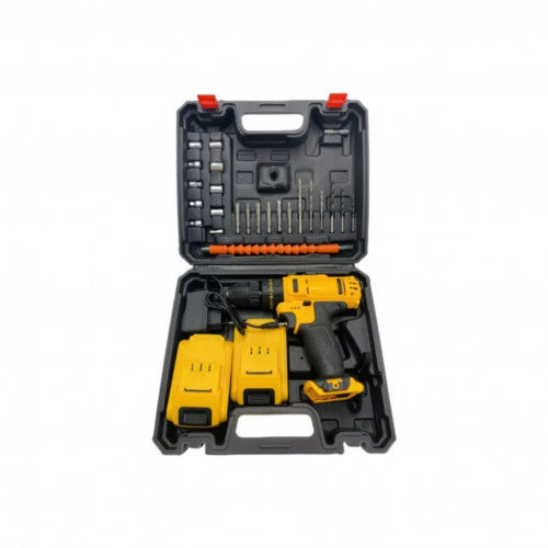 Barreno Taladro Inalámbrico 20V, 2 baterías incluidas, brocas y maletín resistente